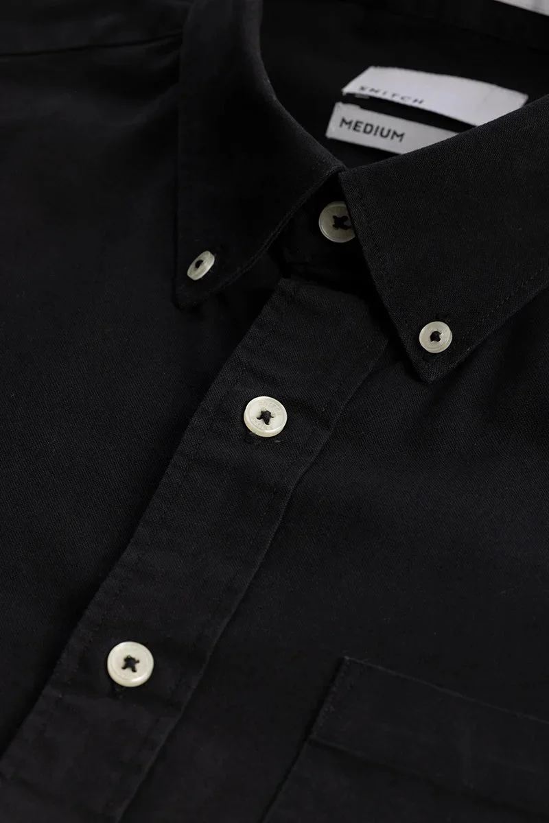 SNITCH Shirtolo Plain Black Shirt